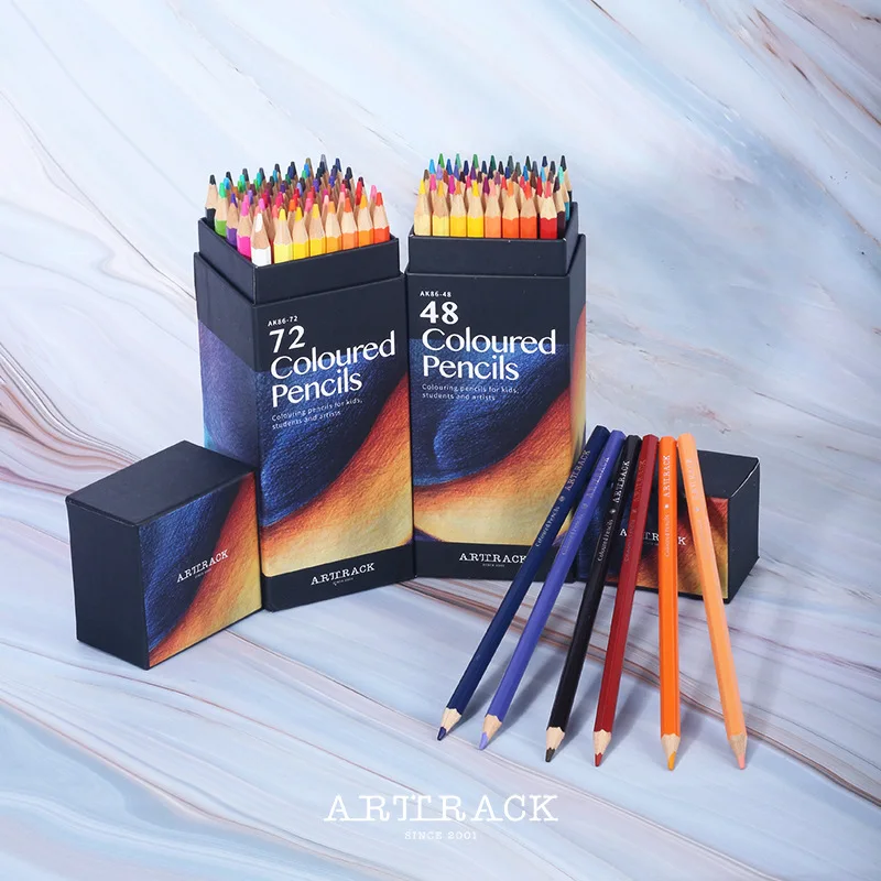 

12/18/24/36/48/72 Colors Oily Color Pencil Artistic Color Lead Brush Sketch Wood Pencils Set Hand-Painted School Supplies