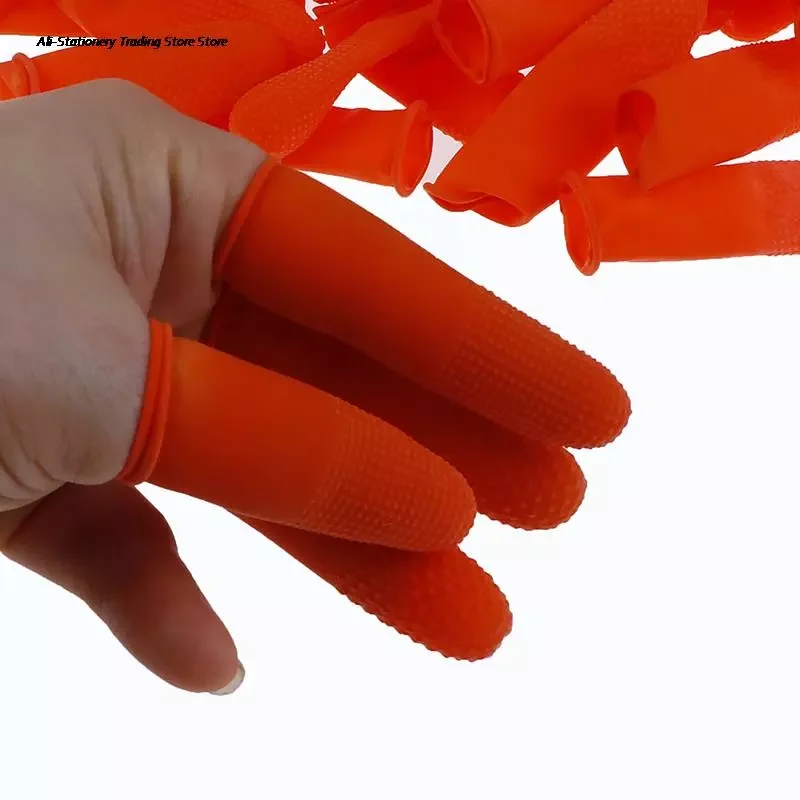 

100 шт. многофункциональные перчатки для пальцев латексные резиновые чехлы для пальцев Защитная противоскользящая антистатическая Защита