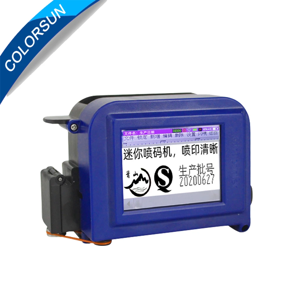 

Colorsun Handheld Printer Thermal Inkjet Touch Screen QR Code Logo Date Mask Lable Serial Number Online Handheld Inkjet Printer