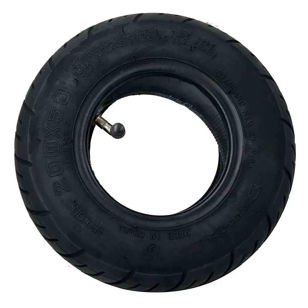 

200x50 Inner + Outer Tires 36 PSI 8"x2" Abrasion Resistant Accessories Black Electric Scooter Useful New Practical