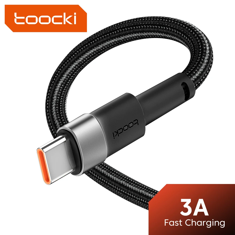 

Toocki 3A USB Type C Cable Fast Charging Wire Data Cord For Huawei Honor USB C Cable For Xiaomi Poco Oneplus Samsung