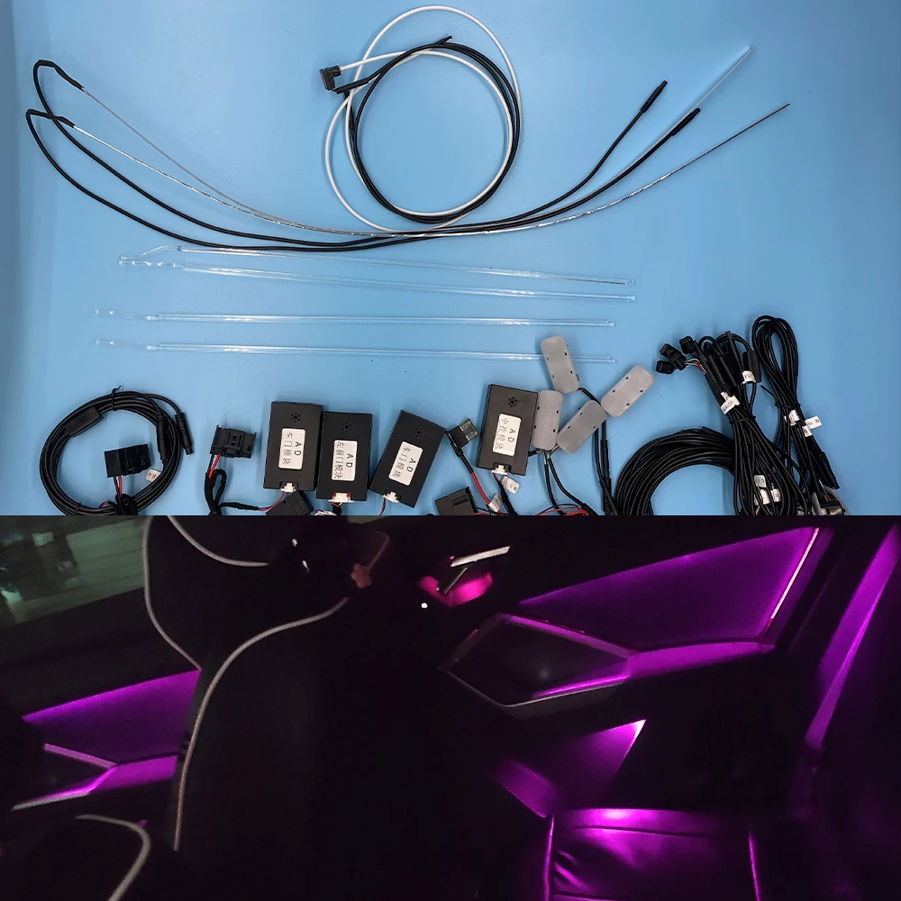 

Комплект из 30 цветов для Audi Q3 Q3L 2019 MMI, декоративсветильник светодиодная атмосферная лампа с управлением окружающим освещением, осветительн...