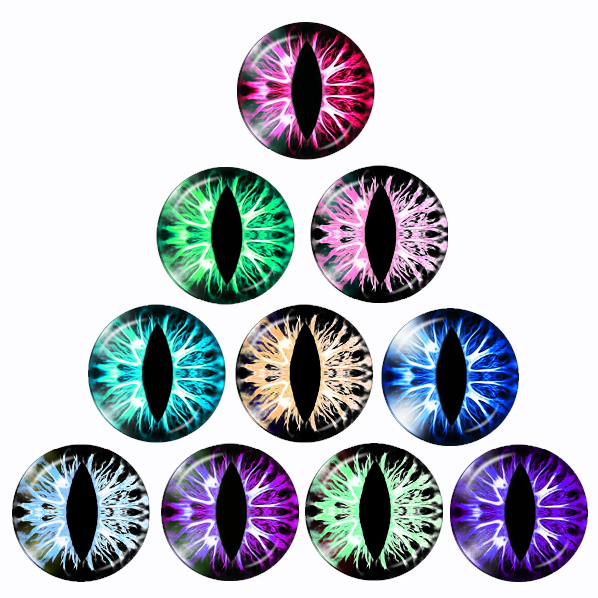 Круглые стеклянные глаза кабошоны в паре 12 мм-30 мм