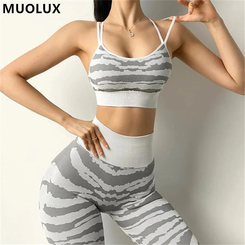 

Zebra Yoga Sets Female Sportswear Tracksuit Seamless Workout Gym Wear Running Clothing Ensemble Women Sport Outfit Fitness Suits
