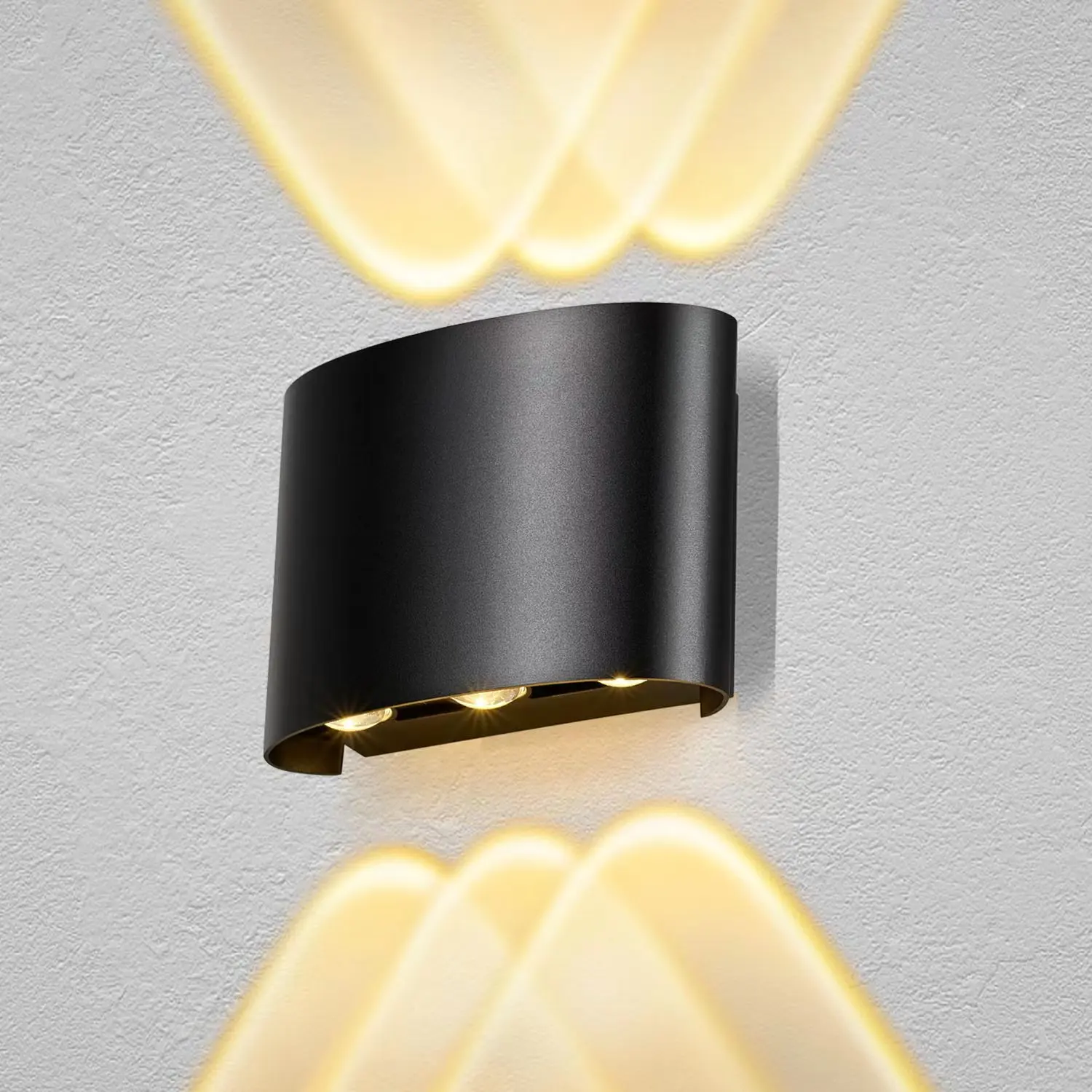 

LED Wall Light Outdoor Waterproof IP65 Wall Light Black Modern Creative Porch Wall lamp for Indoor,Garden,Pathway