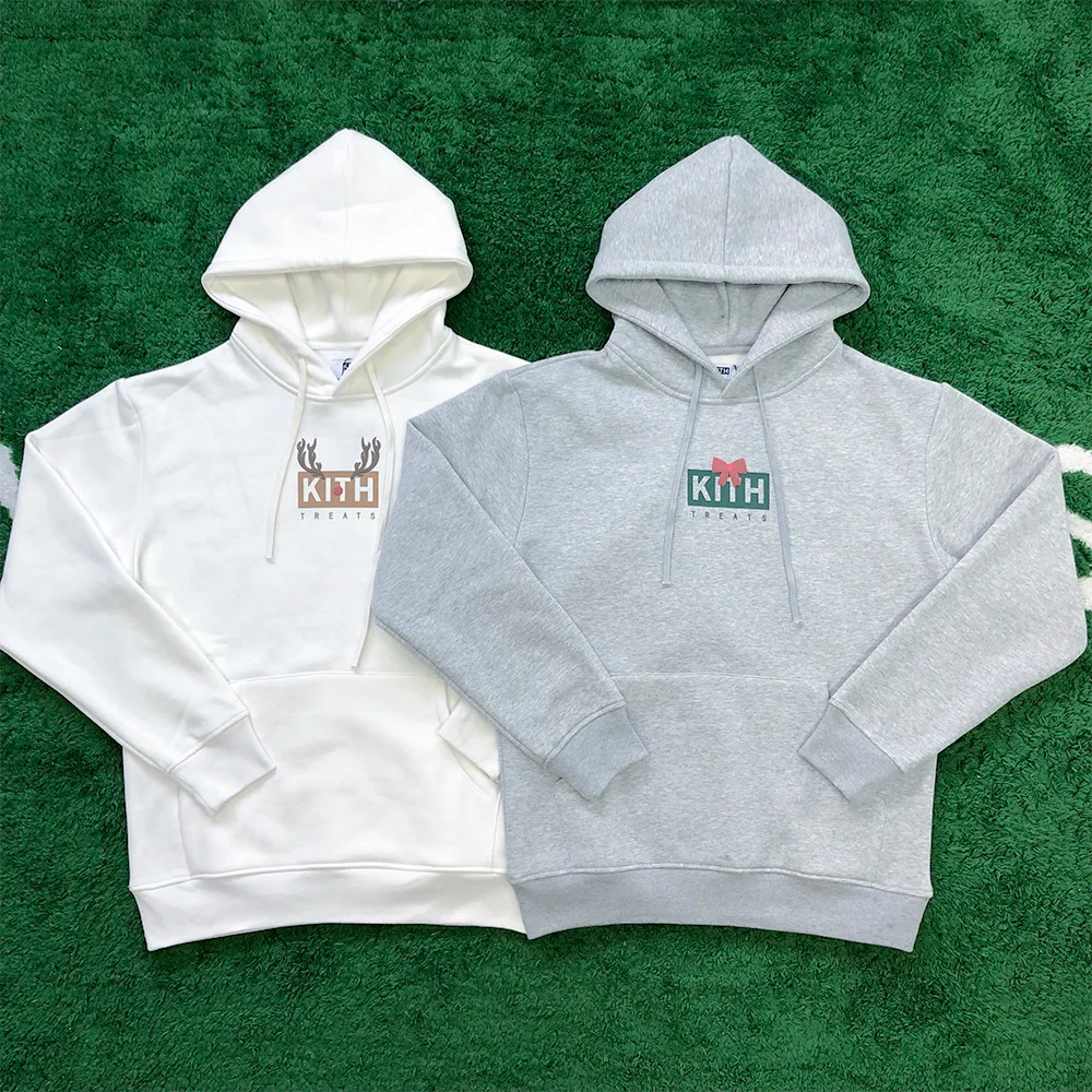

22FW TOP KITH Treats Holiday Hoodies HEAVY HOODY Men Woman 1:1 Best Quality Box Logo Pullover Sweatshirts Hoodie