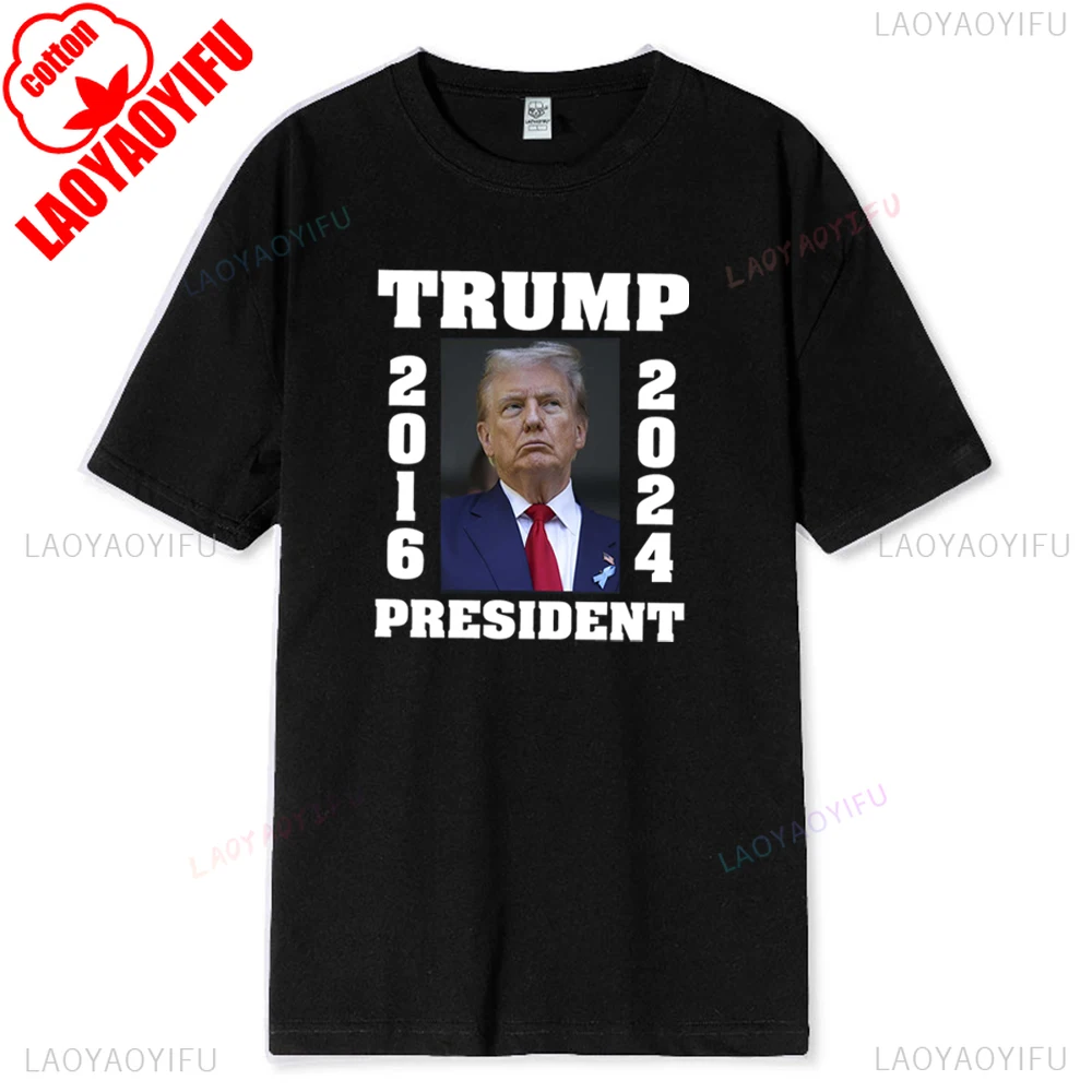 Забавная футболка с принтом Трамп 2016 2024 президент США американская 47-й