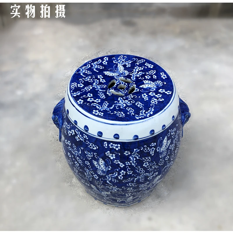 Старинный домашний табурет Jingdezhen фарфоровый садовый высокотемпературный