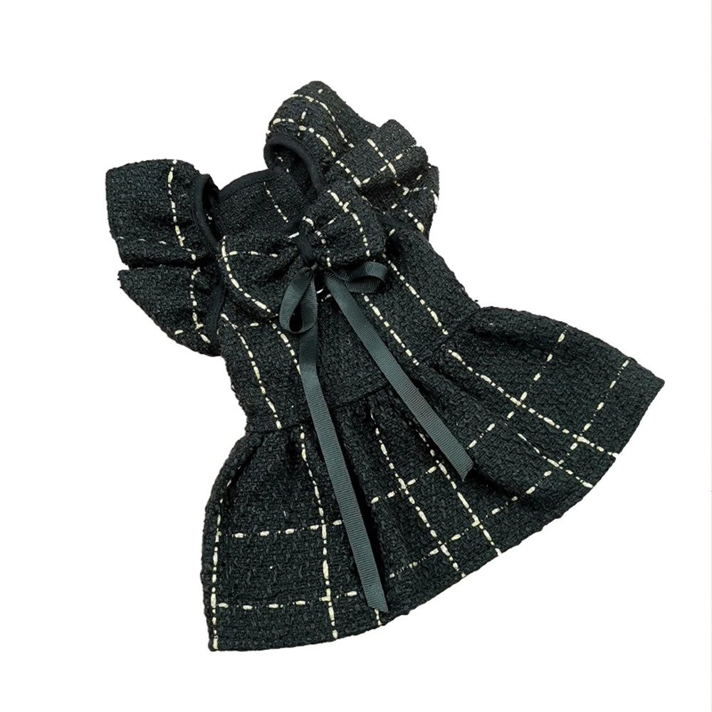 

Autumn Winter Dress for Small Dogs Christmas Dog Clothes Pet Dress Ruffle Edge Sweet Cat Princess Dress Chihuahua Puppy Skirt