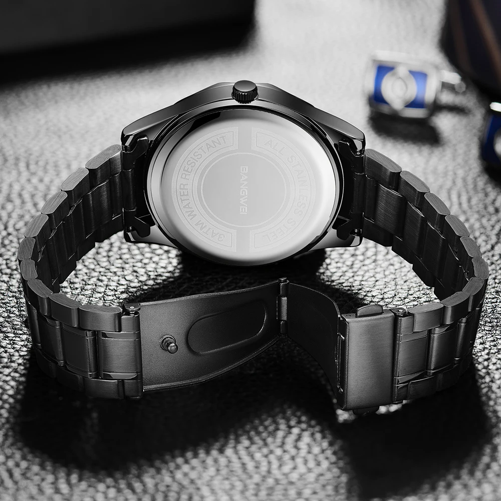 LIGE Мужские модные повседневные кварцевые наручные часы с ремешком из