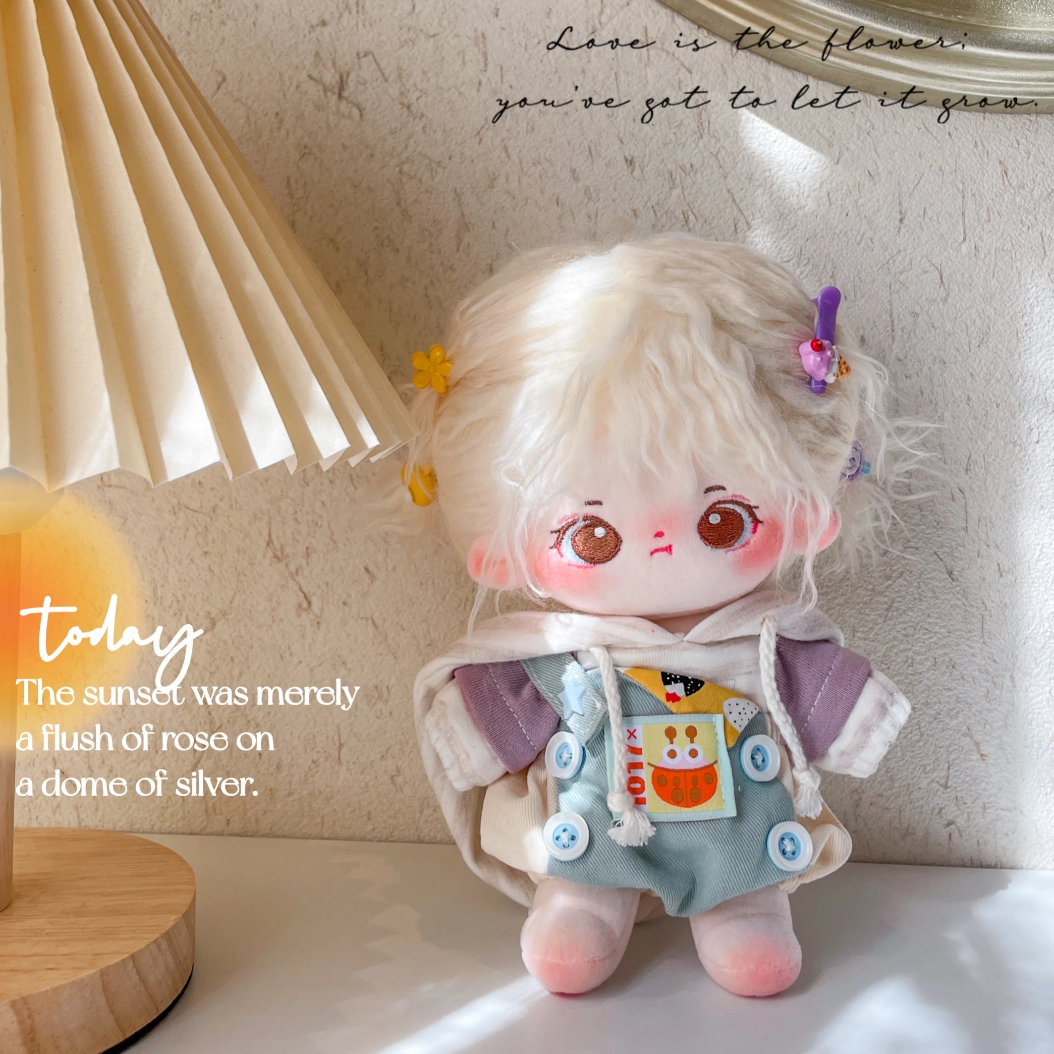 

No Attribute Cute Hooded Hoodie Dungarees 15/20cm Cotton Doll Change Clothes Clothing Outfit Toys Accessories Cosplay Xmas Gift