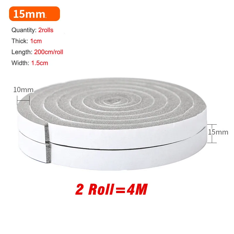 

Уплотнительная лента из пенополиуретана, клейкая лента 2 м/4 м для защиты дверей, окон, мебели от ударов, Звуконепроницаемая, для защиты от ударов