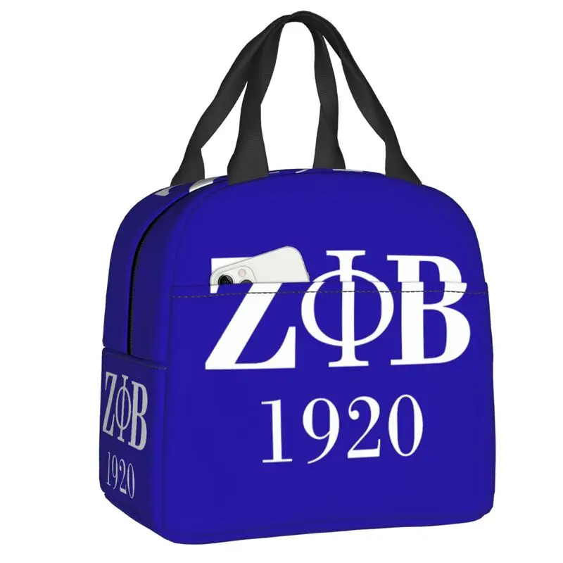 

Zeta Phi Beta изолированная сумка для обеда для улицы пикника охладитель термальный бенто коробка Женская детский пищевой контейнер Tote Сумки