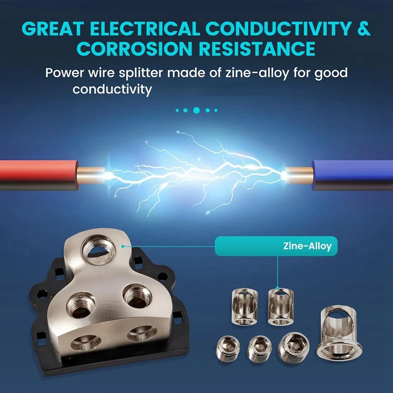 2 шт. разветвитель усилителя звука Калибр 0/2/4 In 4/8 Out блок соединения распределения