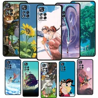 hot anime totoro for xiaomi redmi note 11 10 10s 9t 9 9pro max 8t 8pro 7 6 pro 4x silicone soft black tpu phone case cover capa