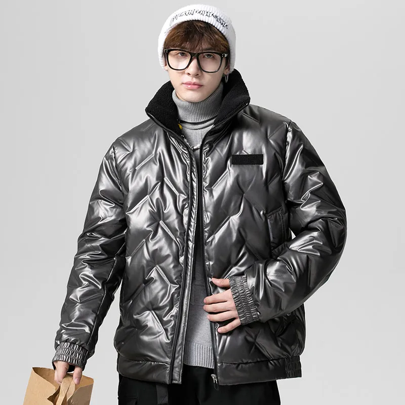 Winter Men's Clothing White Duck Down Jacket Thicken Warm Snow Coats Male Hatless Windbreaker Down Parkas Outerwear