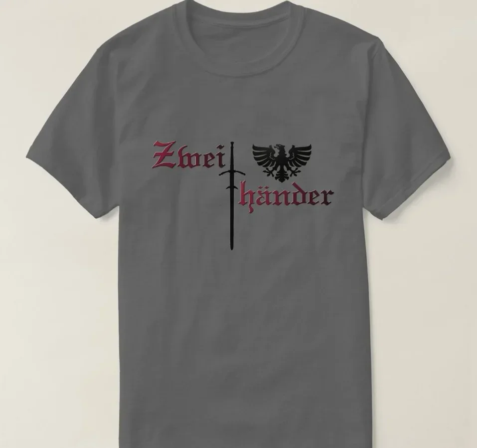 Футболка Teutonic Knights Zweihander The Crusader 100% хлопок с круглым вырезом летняя повседневная