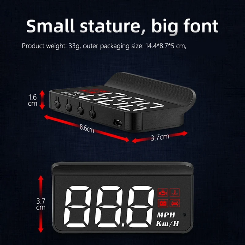 Автомобильный проектор M3 OBD2 автомобильная электроника HUD цифровой автомобильный