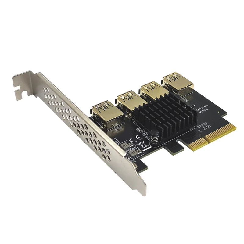 XX9A Плата расширения PCI-E Райзер 4X до 4 USB3.0 16X слот графическая карта Внешний адаптер