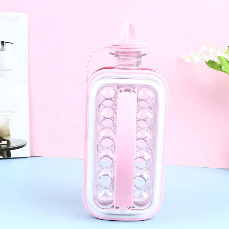 

2022 New Ice Hockey Manufacturing Bar Accessories Gadget Creative Ice Cube Mold 2 in 1 Multifunctional Container Can