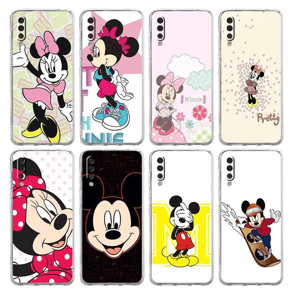 

Mickey cartoon Case for Samsung Galaxy A50 A70 A30 A40 A10 A20 A01 A20s A20e A10s Transparent Soft Cover Coque