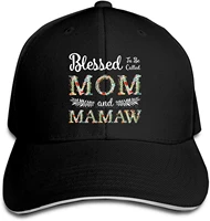 neoreser called mom mamaw baseball cap for women men mom hat adjustable washed trucker hats black