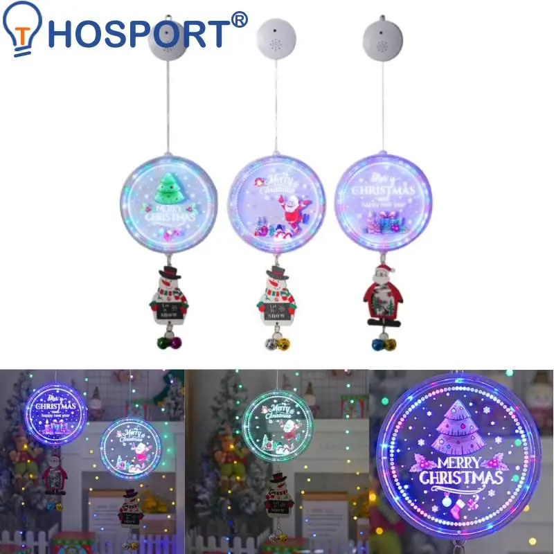 

LED with Music Christmas Hanging Light Room Decoration Light Battery Powered Random Pendant with Bell for Holiday Gift