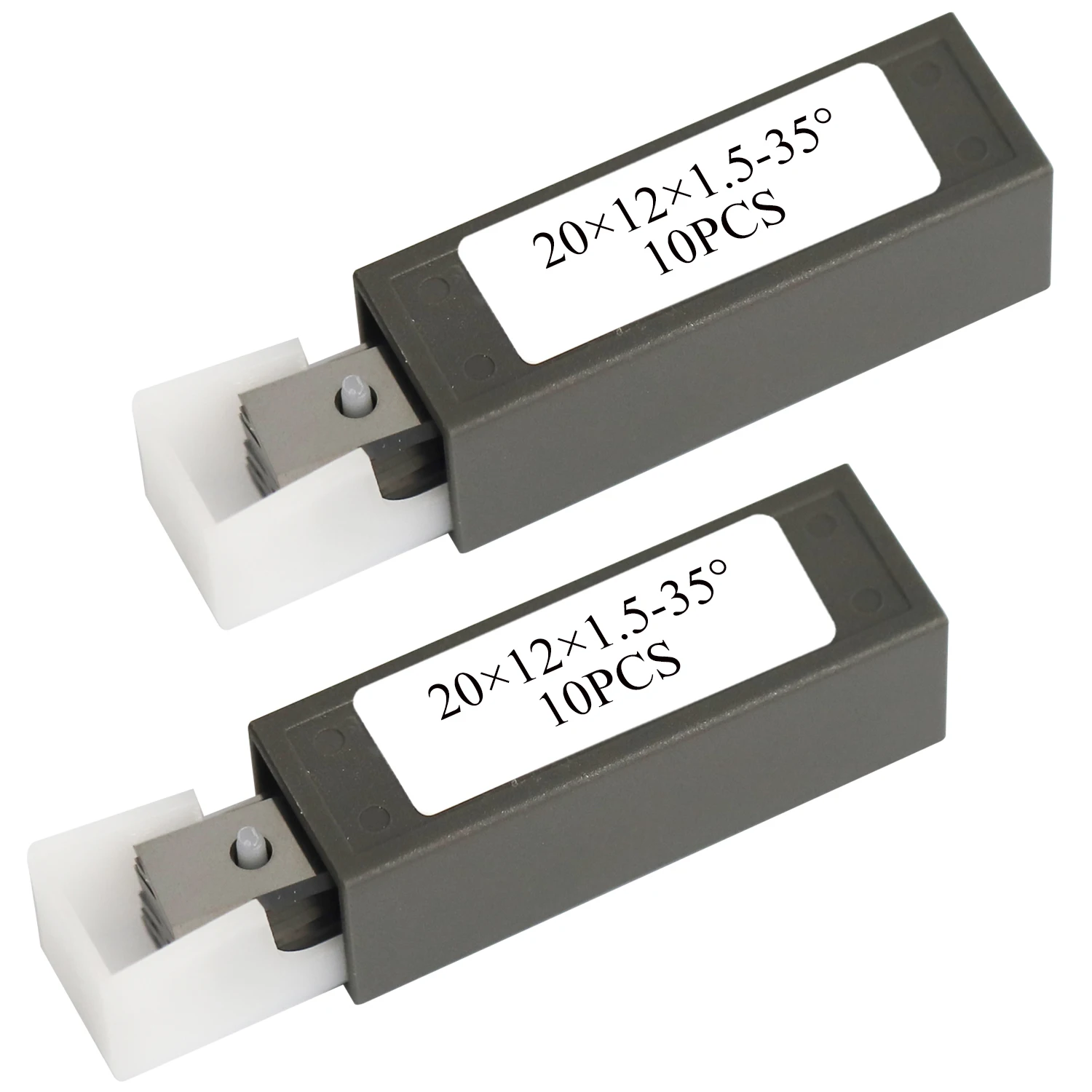 

Indexable Carbide Grooving Knife Insert 20pcs 20x12x1.5mm-35° Rectangular for Router Cutter Grooving Cutterhead Woodworking Tool