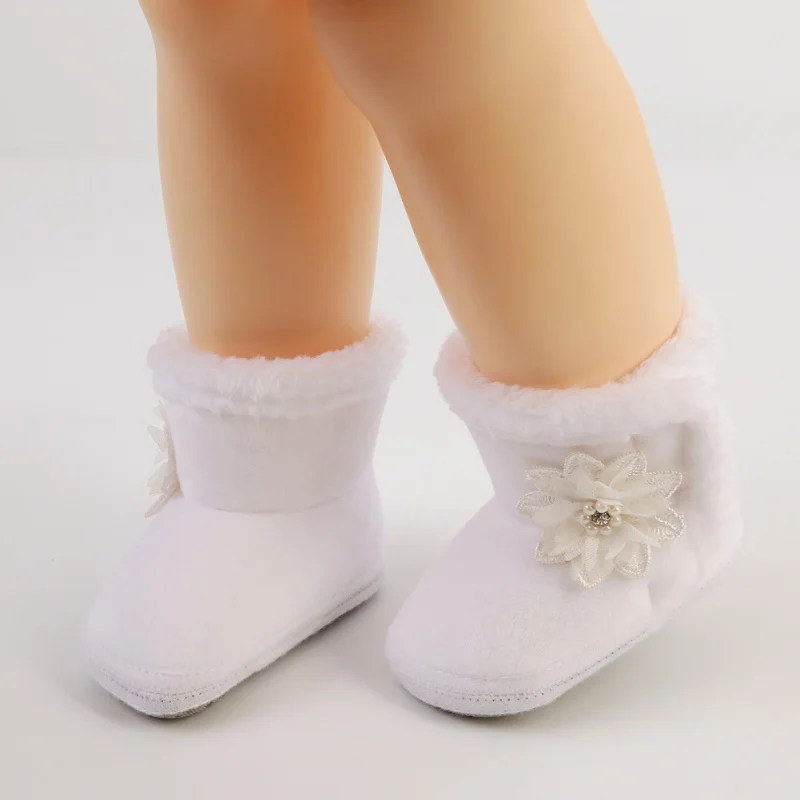 Теплые Зимние Ботильоны Для Малышей Унисекс С Цветочным Дизайном