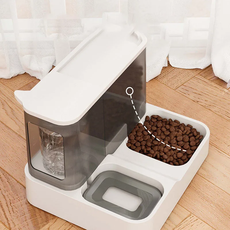 

No Electricity Cat Automatic Feeder Water Dispenser Large-capacity Drinking Water Flowing Water Does Not Wet The Mouth