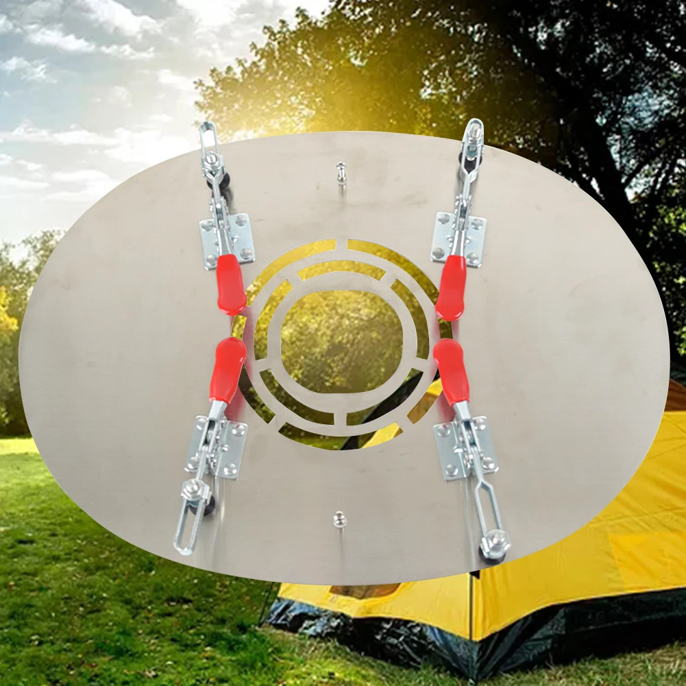 

Плита из нержавеющей стали для кемпинга, теплостойкая отопительная горелка, без отверстий, Аксессуары для печи, рюкзака, рыбалки