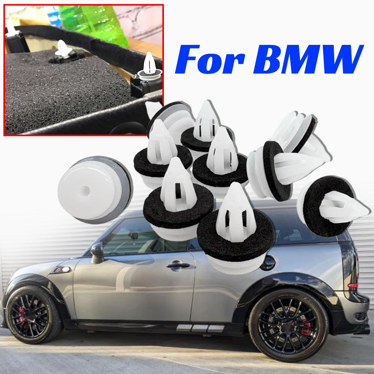 Для MINI R55 R56 R57 R58 R59 R60 F60 Cooper Clubman Countryman Панель дверной карты Обшивка Зажимы Заклепки 2006-2016 Запчасти