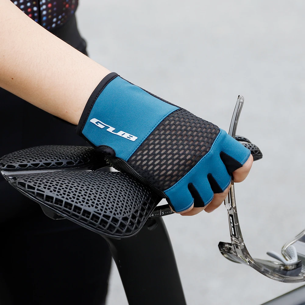 GUB Летние велосипедные перчатки с открытыми пальцами противоударные