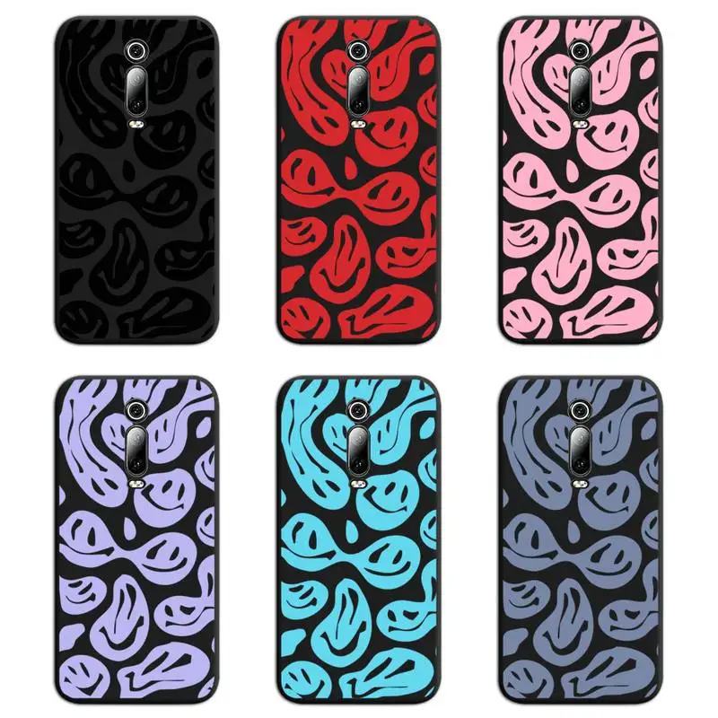 

Funny Trippy Smiley Face Phone Case For Redmi 9A 9 8A Note 11 10 9 8 8T Pro Max K20 K30 K40 Pro