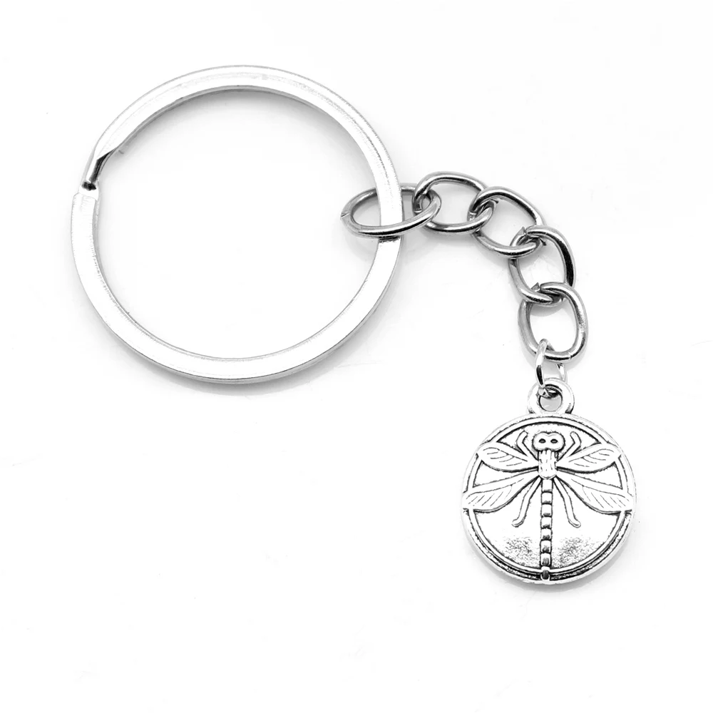 

1pcs Antique Silver Color 15x18mm Dragonfly Keychain Handmade Jewerly Diy