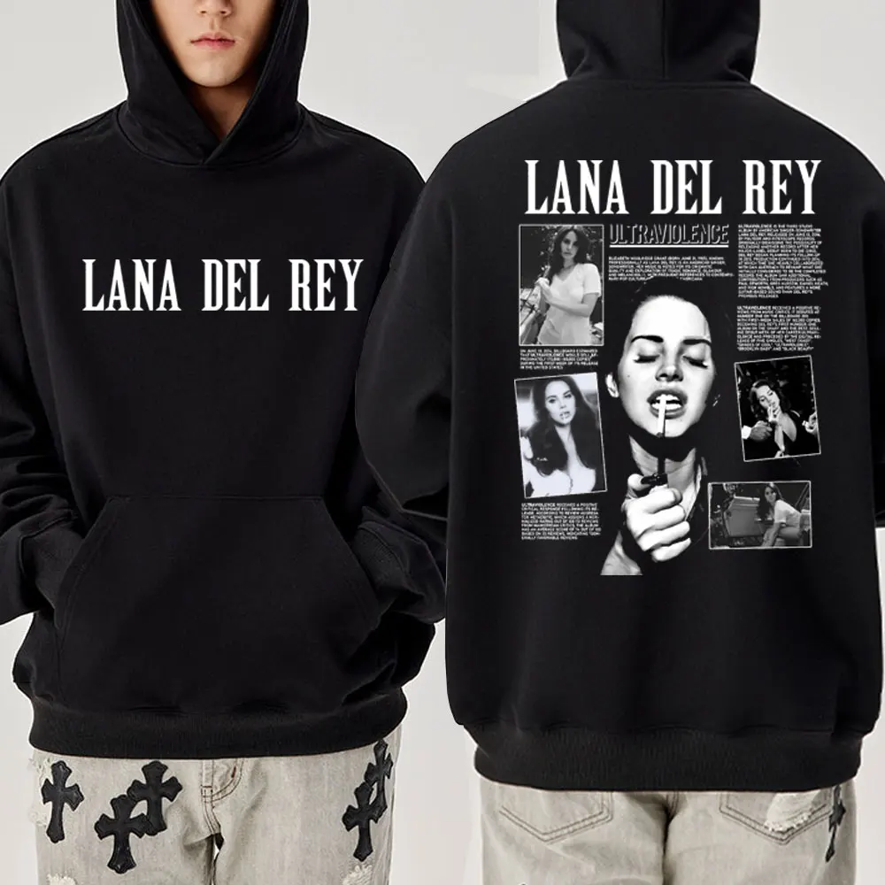 

Худи с принтом певицы Ланы Дель Рей, лидер продаж 2023, ультрафиолетовая музыкальная графика альбома, винтажная Толстовка в стиле хип-хоп, уличная одежда, худи