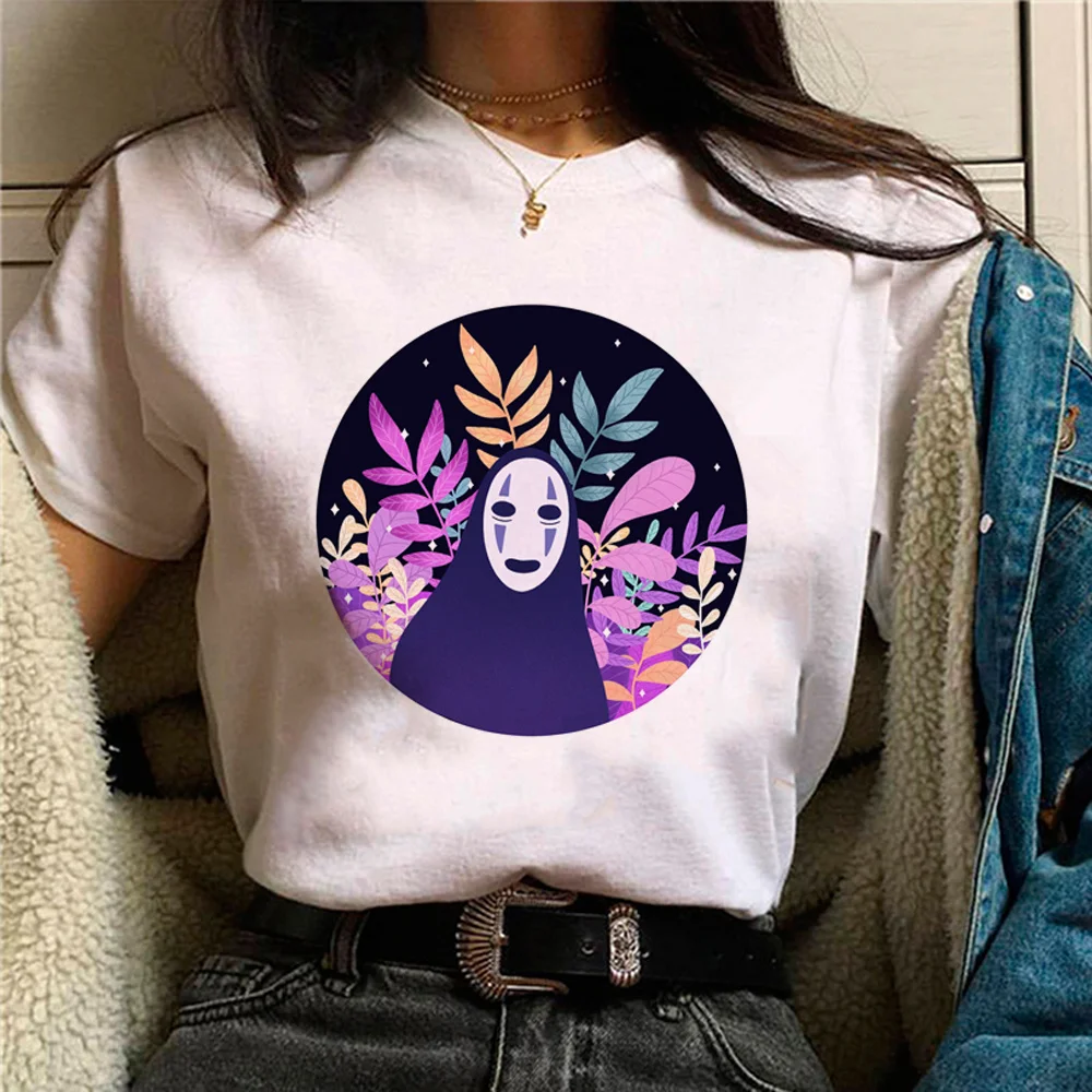 

Футболка Kaonashi, женская футболка в японском стиле, забавная одежда для девушек