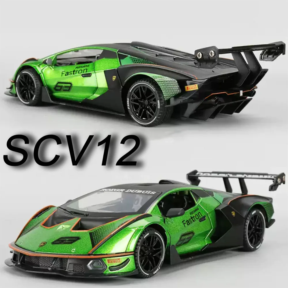 1:32 Lambor SCV12 Модель спортивного автомобиля Игрушечный сплав Литой автомобиль Звук