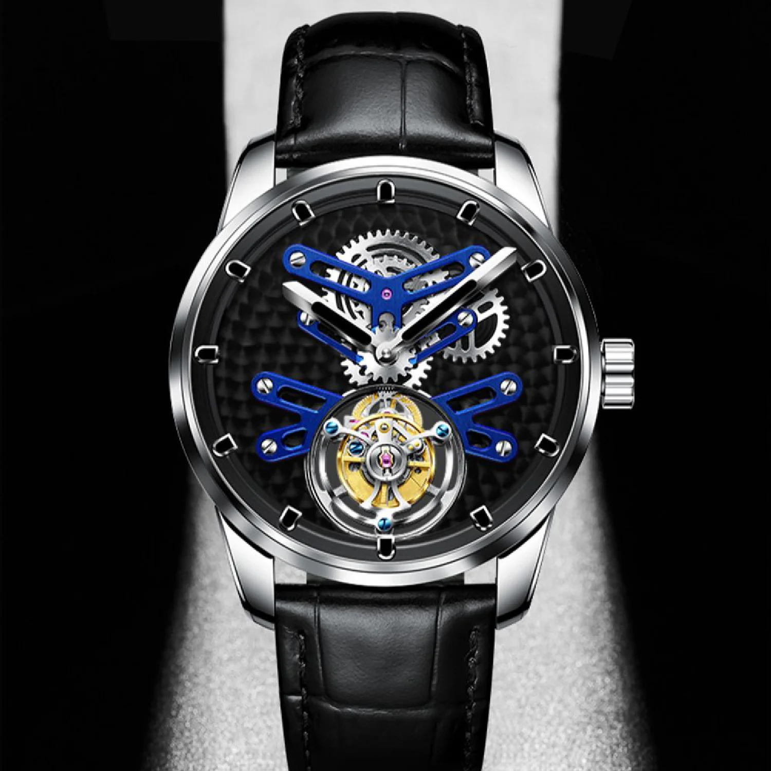 

AESOP Flying Tourbillon Watch Movement For Men Mechanical Waterproof Watches 316 Steel Transparent Top Brand Luxury Men's Clock