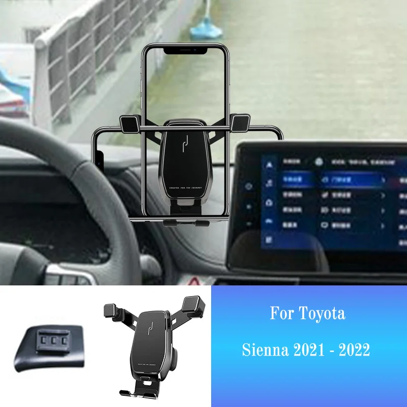 

Car Mobile Phone Holder for Toyota Sienna XLE 2021-2022 Smartphone Mount Car Styling Bracket GPS Stand Rotatable Support