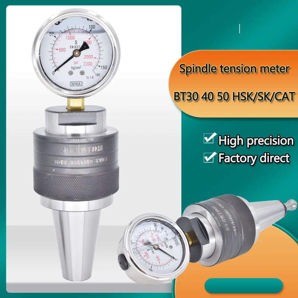 

BT30 BT40 BT50 Hydraulic Testing Instruments Spindle Tension Meter CAT40 SK40 HSK63F HSK32A HSK40A Tool Holder