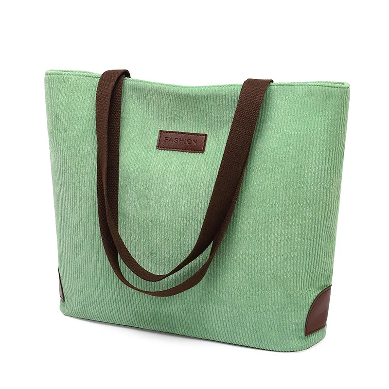 

Corduroy Bag Women's Art Shoulder Bag Women's Japanese Simple Corduroy Large Capacity Casual Handbag Bolsos Para Mujer 2023