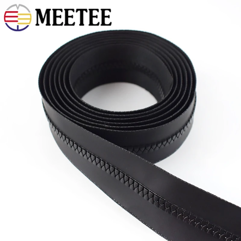 

Meetee 2/4Meters 5# Resin Waterproof Zippers Zips Repair Kit Coat Decoration Zipper For Sewing DIY Bag Clothing Accessories