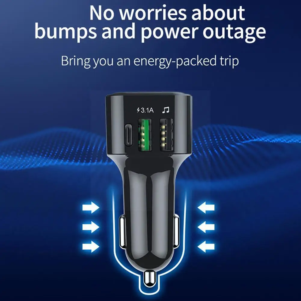 

Fm-трансмиттер автомобильный с Bluetooth 5,0 и Usb-диском