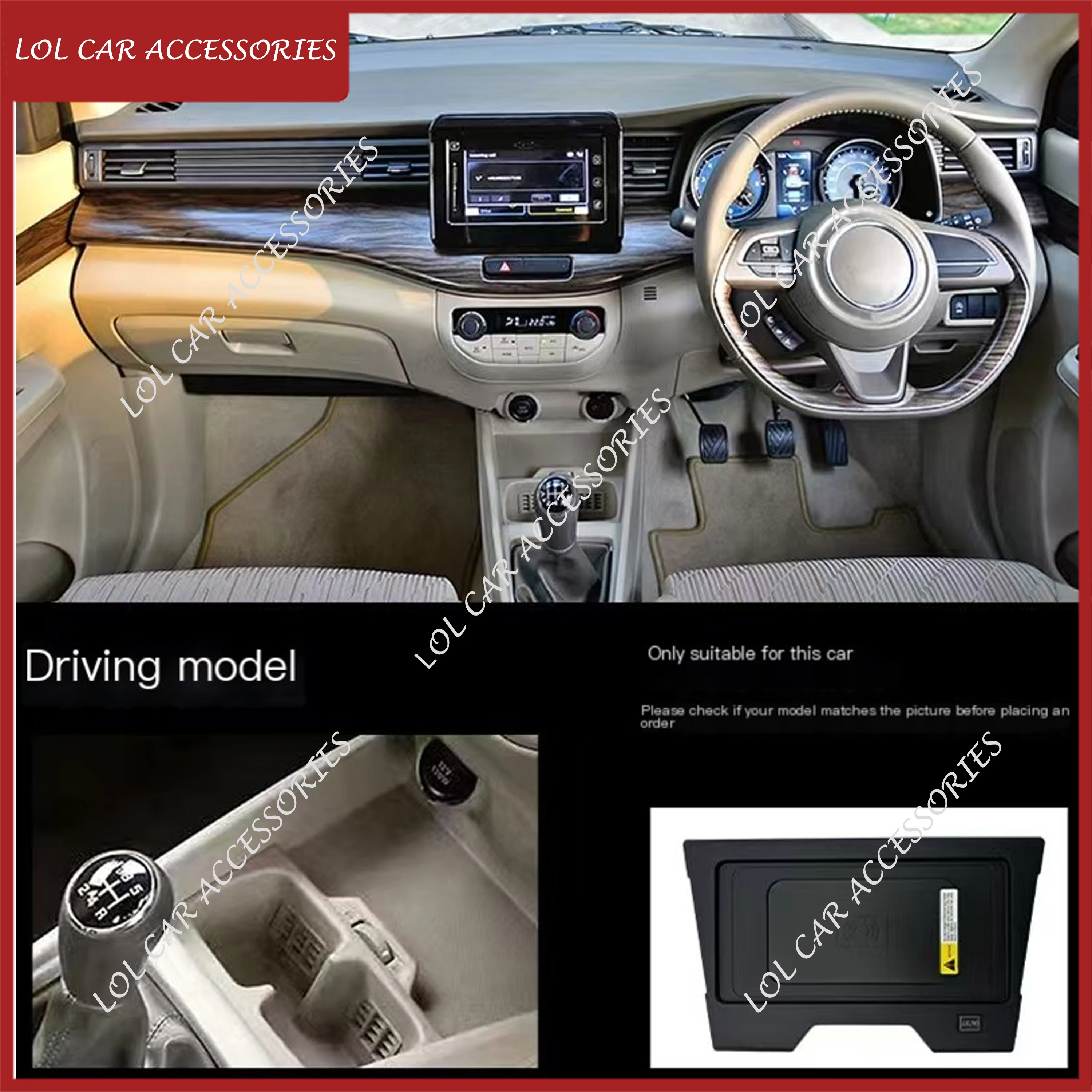 Фото Для Suzuki XL6 2022/Ertiga 2 (специальное автомобильное) 2018-2025 Быстрое зарядное устройство для телефона 15 Вт Автомобильная QI Беспроводная зарядная панель Держатель пластины №2