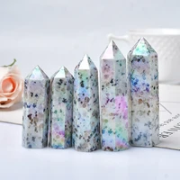 5 8cm natural tianshan blue single pointed hexagonal prism quartz crystal obelisk energy healing stone home desktop decorations