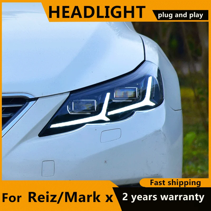 Светодиодные фары для Toyota Mark X 2010 2011 2012 2013 Reiz светодиодные противотуманные