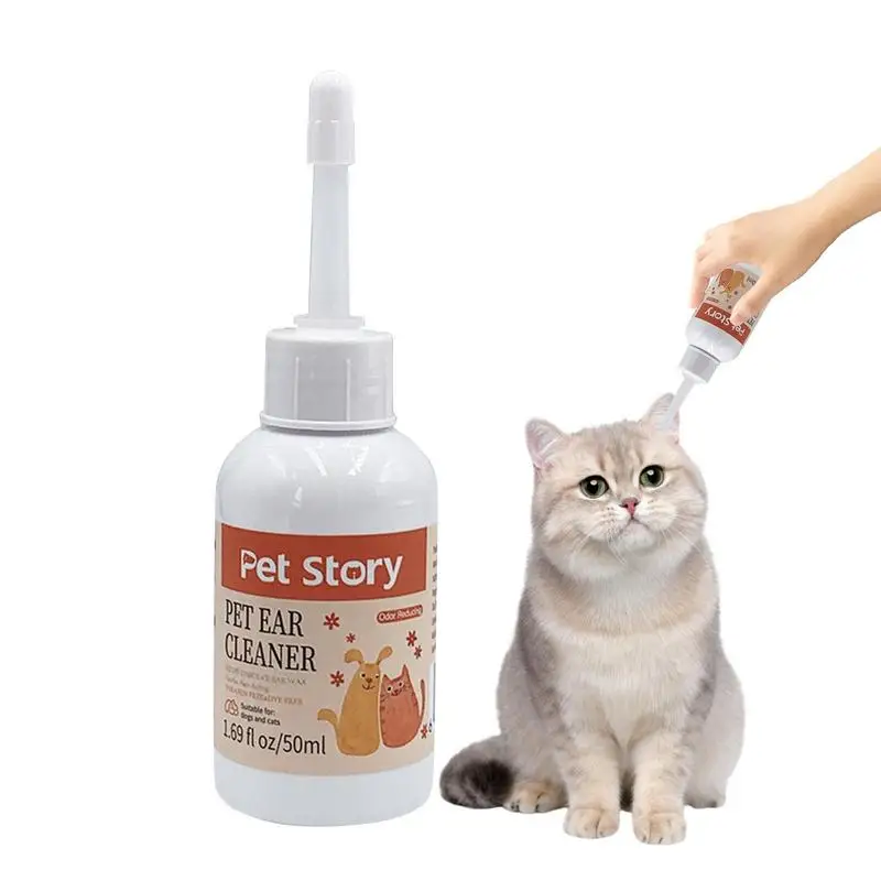 

Pet Ear Cleaner Cat Ear Cleaning Solution Pet Ear Drops Pleasant Smell Remove Earwax Easily Natural Mild formula for Kitten Pupp