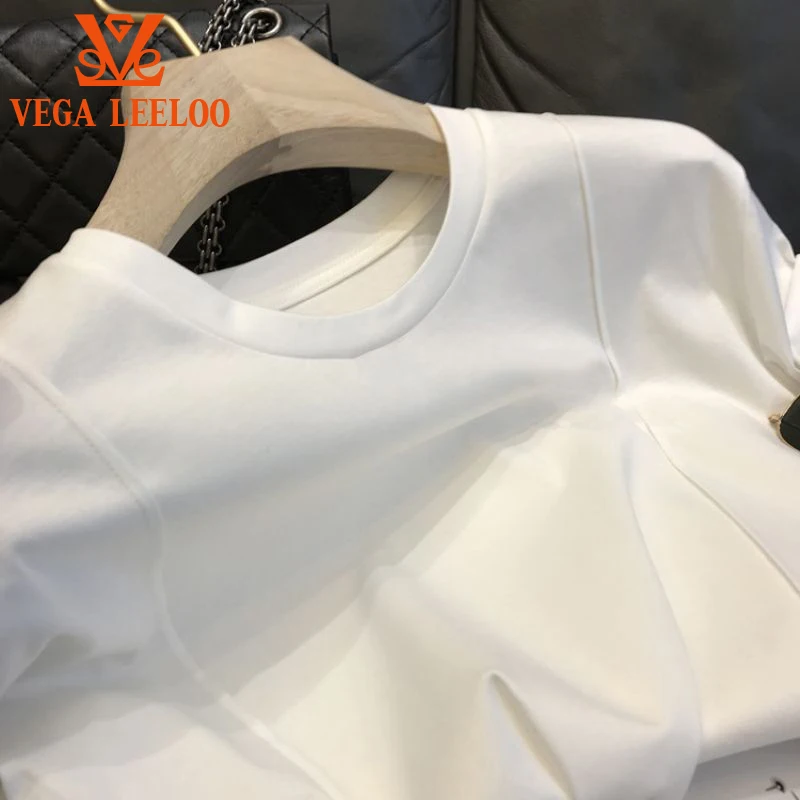 Классические однотонные футболки женские летние хлопковые модные 2022 топы