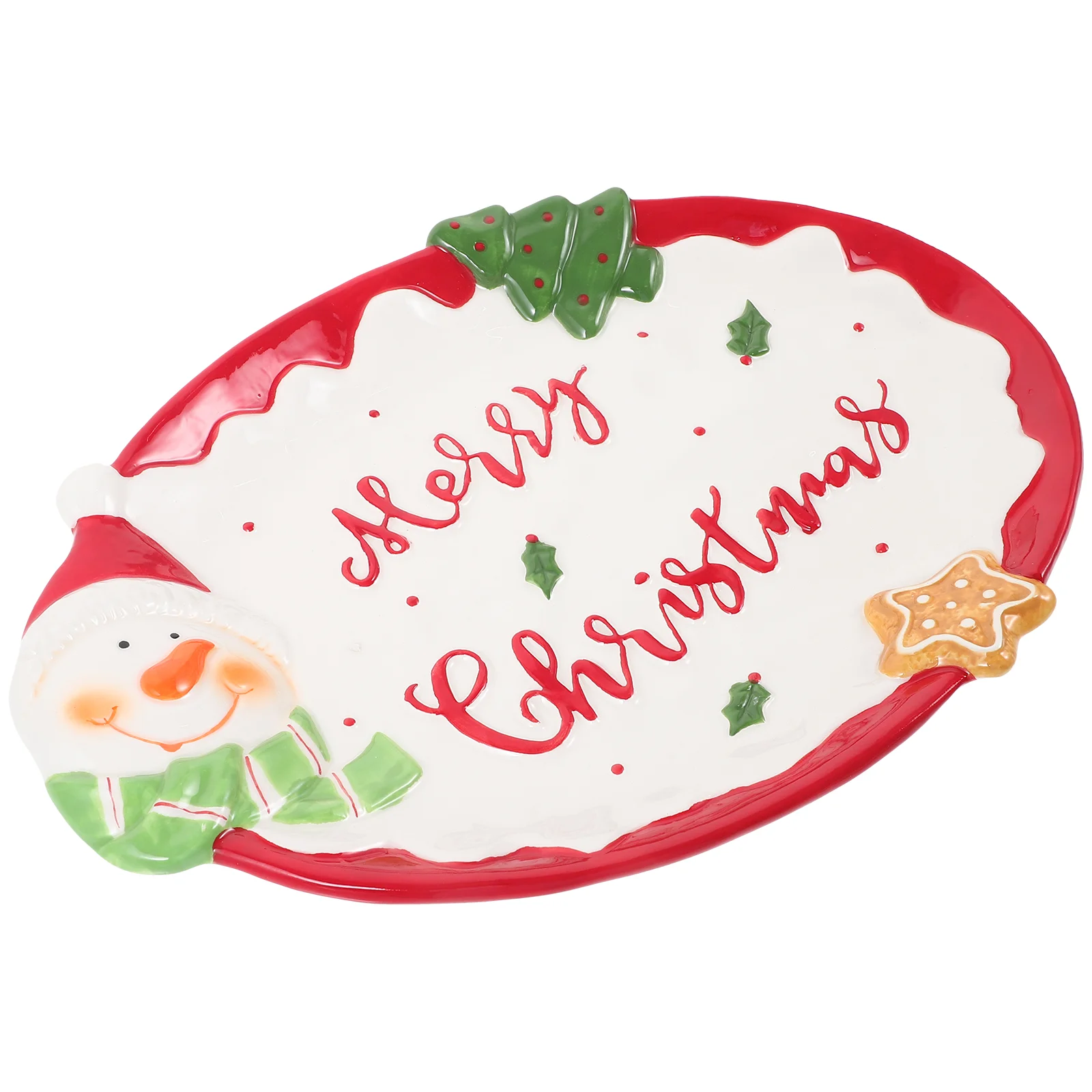 

Christmas Ceramic Plate Decoration Dishes Sauce Chips Serving Dip Bowl Trays Plates Cutlery
